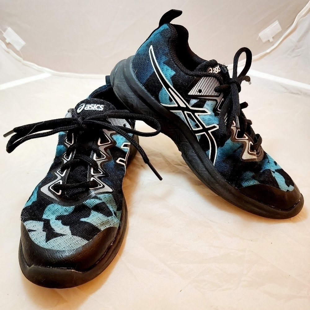 Asics Blue Black Soulyte Boy's 2.5 Athletic Running Shoe Athleisure Everyday EUC
